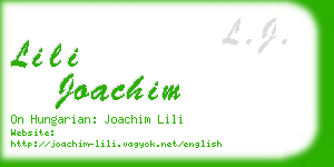 lili joachim business card